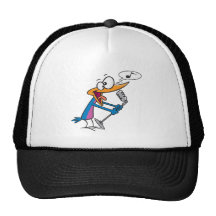 crazy singing karaoke bird cartoon trucker hat
