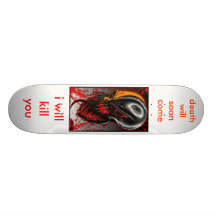 crazy, skull custom skate board