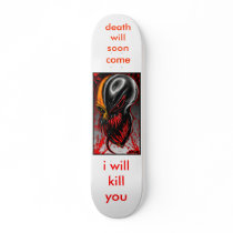 crazy, skull custom skate board