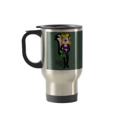 Crazy Skunk Travel Mug by ChiaPetRescue