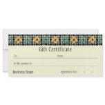 Crazy Squares Gift Certificate Custom Rack Card