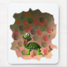Crazy turtle tongue out roses grunge back mouse pads