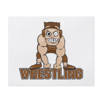 crazy wrestler wrestling design full color flyer