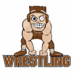 crazy wrestler wrestling design photo sculptures