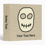 Cream and Black Skull. Primitive. 3 Ring Binders