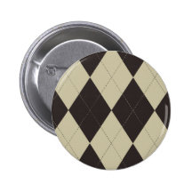 Cream and Chocolate Argyle Button
