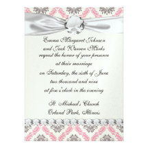 cream and grey tan damask bliss custom invitations