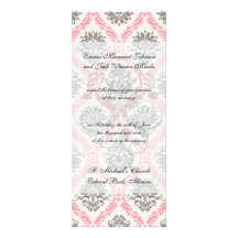 cream and grey tan damask bliss invitations
