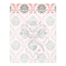 cream and grey tan damask bliss letterhead