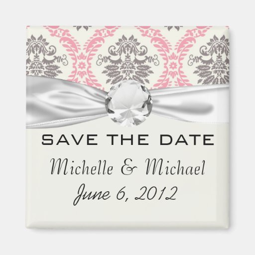 cream and grey tan damask bliss magnets