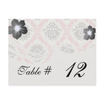 cream and grey tan damask bliss pattern design postcards