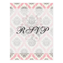 cream and grey tan damask bliss post cards