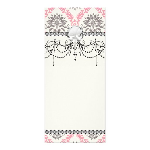 cream and grey tan damask bliss full color rack card