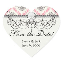 cream and grey tan damask bliss sticker