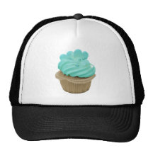 cream and hearts cupcake hat
