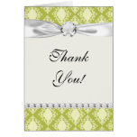 cream and olive diamond elegant damask cards