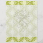 cream and olive diamond elegant damask full color flyer