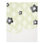 cream and olive diamond elegant damask letterhead template