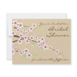 Cream / Brown Blossom Bridal Shower Invitation