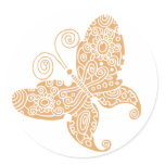 Cream Butterfly Sticker