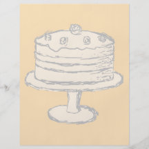 Cream Colour Cake on Beige Background. Flyers