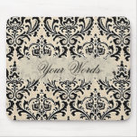 Cream Damask ~ Mousepad