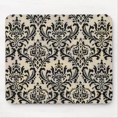 Cream Damask ~ Mousepad Business by galleriaofart