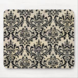 Cream Damask ~ Mousepad Business
