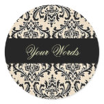 Cream Damask ~ Stickers