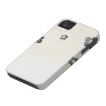 cream ecru floral elegant damask case-mate iphone 4 cases