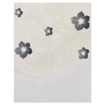 cream ecru floral elegant damask personalized flyer