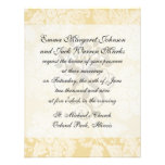 cream ecru floral elegant damask personalized announcement