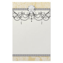 cream ecru floral elegant damask stationery