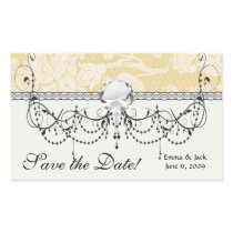 cream ecru floral elegant damask rectangle stickers