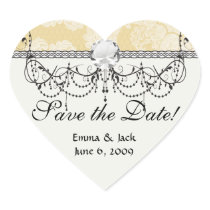 cream ecru floral elegant damask stickers