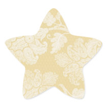 cream ecru floral elegant damask stickers