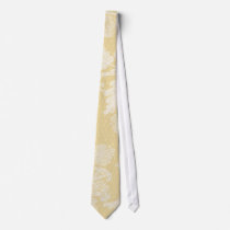 cream ecru floral elegant damask custom tie