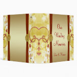 Cream Gold & Red Floral Keepsake 3 Ring Binders