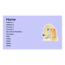 Cream Labradoodle Business Cards