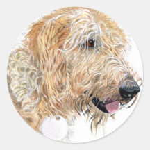 Cream Labradoodle Stickers
