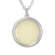 Cream plain custom necklace