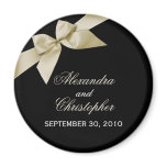 Cream Ribbon Save The Date Wedding Announce