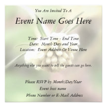 Cream Scabiosa Personalized Invitations