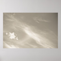 Cream toned Clouds Print