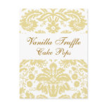 Cream White Damask Wedding Treats Table Card Post Card