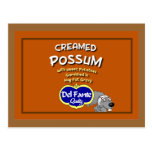 Creamed Possum Recipe Card Postcard