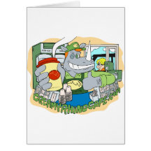 Creamy Rhino Cafe Greeting Cards