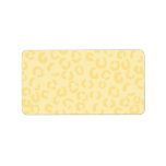 Creamy Yellow Leopard Print Pattern. labels
