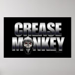 Crease Monkey (Chrome) Poster