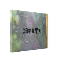 Create (spiderweb print) gallery wrap canvas